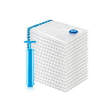 Imagem de Kit Sacos A Vácuo com Bomba Sucção Organizadores 50x60 - NZ
