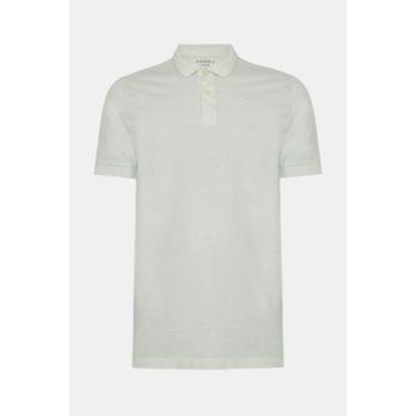Imagem de Polo Aramis Manga Curta Algodão Com Linho Verde Agua-Masculino