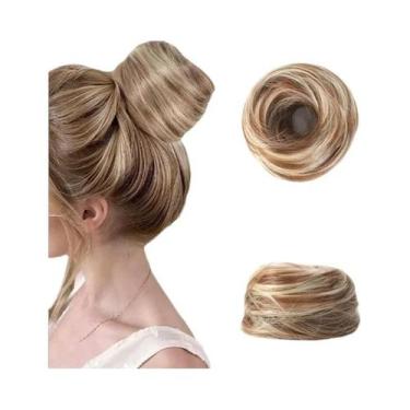 Imagem de Extensão De Cabelo Rabo De Cavalo Ondulado Sintético Elegante Com Elás