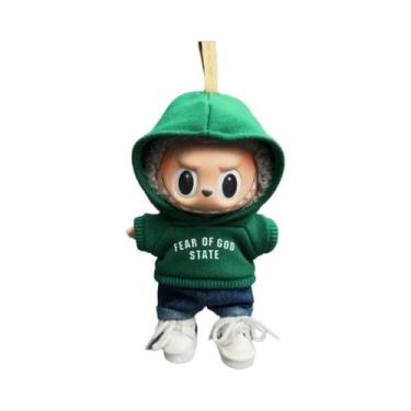 Imagem de Chaveiro De Boneca Labubu De 17cm Com Roupa De Bebê E Conjunto De Suét