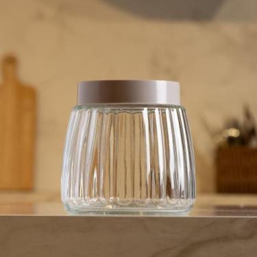 Imagem de Pote com Tampa Bege 1,270L Vidro - Lyor