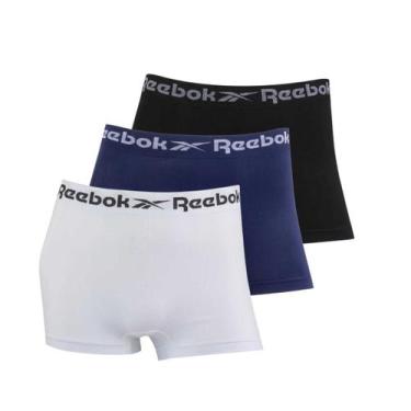Imagem de Kit 3 Cuecas Boxer Reebok Masculinas Microfibra Adulto Box Sem Costura