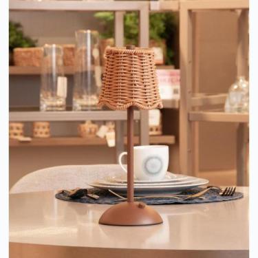 Imagem de Luminária de Mesa Led 3 Tons Usb Wolff Lagoon Marrom Metal