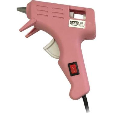 Imagem de Pistola de Cola Quente Profissional Pequena 10W Bivolt Rosa - MAKE+