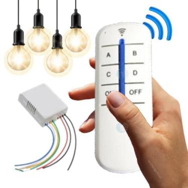 Imagem de Controle Remoto de Lampadas Interruptor Portátil 4 vias Iluminação Biv