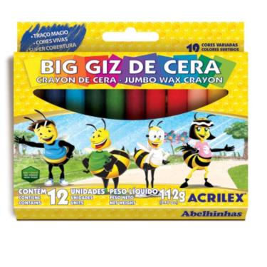 Imagem de Big Giz de Cera Gizão Jumbo Acrilex com 12 Unidades