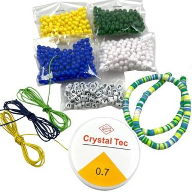 Imagem de Kit Miçanga Copa do Mundo Brasil 1000pçs Bijuteria Pulseira - Macall