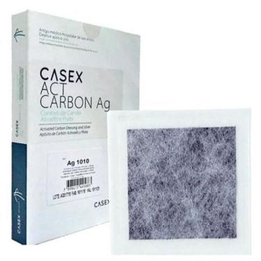Imagem de Curativo de carvão ativado e prata tamanho 10 cm x 10 cm casex