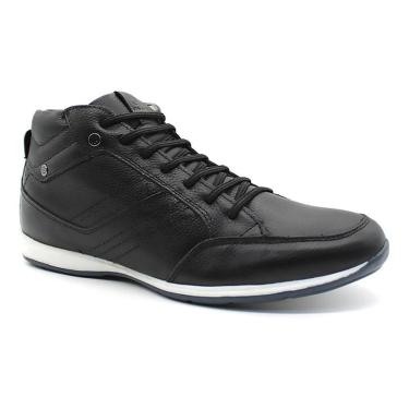 Imagem de Bota Masculina Casual em Couro com Elástico e Ziper Lateral NE-1008-Masculino