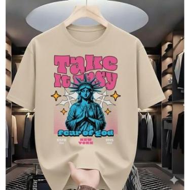 Imagem de Camiseta Masculina Estampada Algodão Premium Estilo Atual Casual Streetwear Urban Lifestyle Sport-Masculino