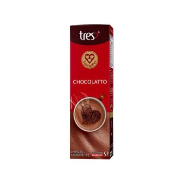 Imagem de Cápsula Chocolatto TRES 3 Corações, 10 Cápsulas, Chocolatto