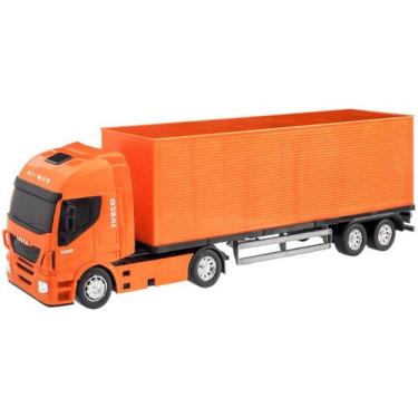 Imagem de Caminhão de Brinquedo Realista Iveco com Baú que Abre - Iveco Hi-Way, 