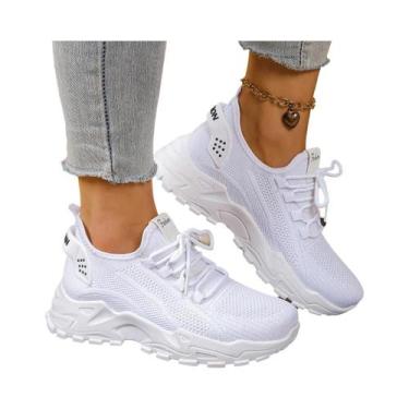 Imagem de Tênis Casuais Respiráveis Para Mulheres, Solas Macias, Sneakers Chunky
