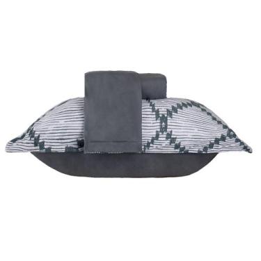 Imagem de Jogo de Lençol Super King 100% Algodão Malha 3 Peças Macio - Bella Enx