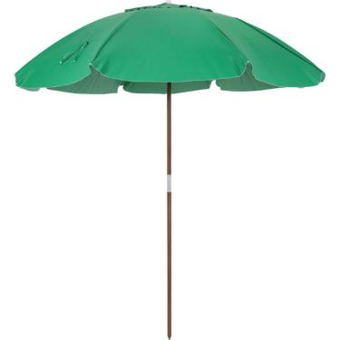 Imagem de Guarda Sol 2,40 Metros Verde Bandeira Em Bagum Caiobá E Alumínio Com Vareta De Fibra Bel