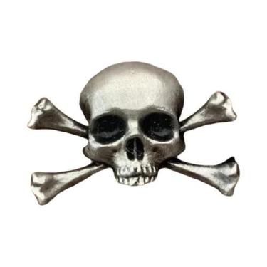 Imagem de Broche Vintage De Caveira E Fantasma De Halloween, Emblema Assustador 