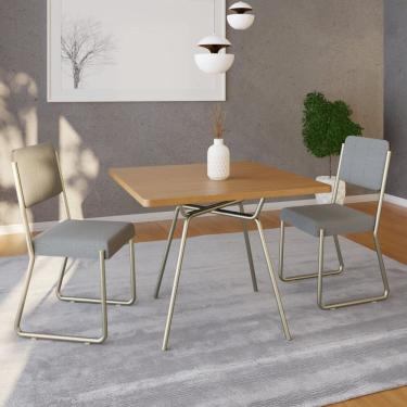 Imagem de Mesa de Jantar Quadrada Barcelona Acácia Mel