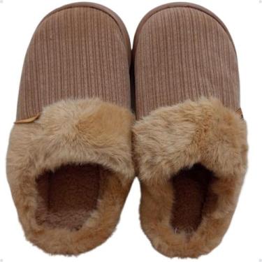 Imagem de Pantufa cotelê com pelinho chinelo de quarto ref. ptf06173 - NOVA RIO,