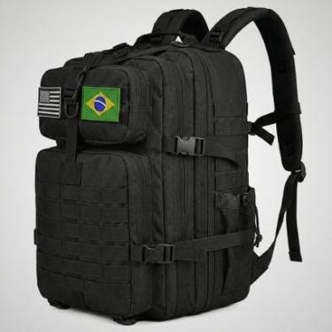 Imagem de Mochila Militar 50L Impermeável Resistente Reforçada Unissex Grande Ajustável-Unissex