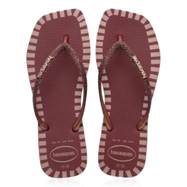 Imagem de Chinelo Havaianas Feminino Square Glitter - Amaranto-Feminino