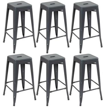 Imagem de Laraz, Kit - 6 x banquetas altas Iron Tolix - Industrial - Vintage - C