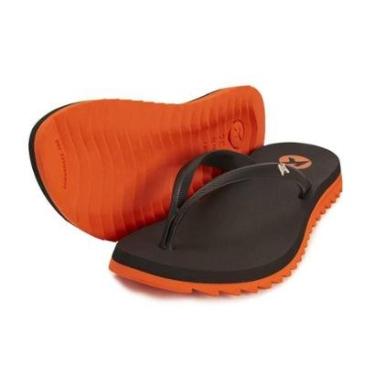 Imagem de Chinelo Kenner New Ibiza Sem Estampa Flatform - Preto e Laranja - 38-Feminino