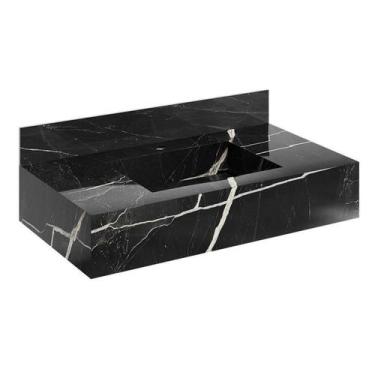 Imagem de Bancada em Porcelanato para Banheiro Completa Alto Padrão 100cm X 15cm