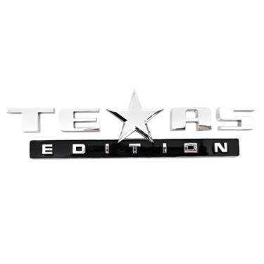 Imagem de Emblema Adesivo Texas Edition Letreiro Americano Cor:Cromado - Marçon,
