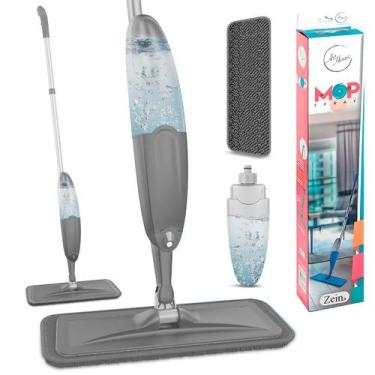 Imagem de Esfregão Inteligente Mop Spray Cabo Inox Limpeza De Piso Reservatorio 