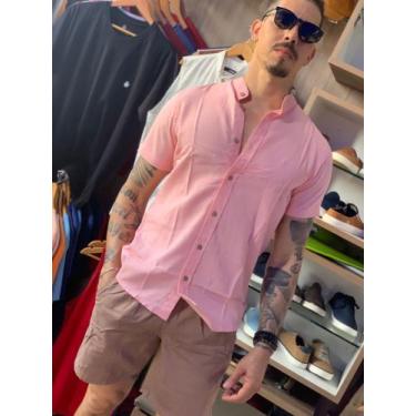 Imagem de Camisa social de linho - Ck, Rosa, M