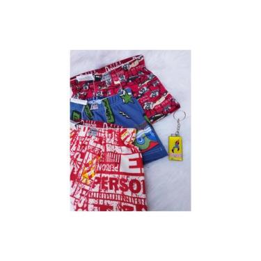 Imagem de Cueca Box Infantil Estampa EV Kit3Pçs CoresVariadas+Chaveiro - Rihomo,