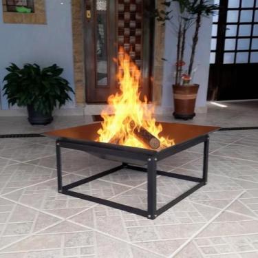 Imagem de Lareira Externa 60cm P/ Jardim Portátil Aquecedor Fogueira - Lazer e V