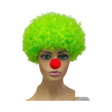 Imagem de Peruca Colorida E Fofa De Palhaço, Cabelo Sintético Resistente Ao Calo