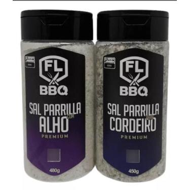 Imagem de Kit sal de parrilla carne cordeiro alho flbbq kit churrasco - kit flbb