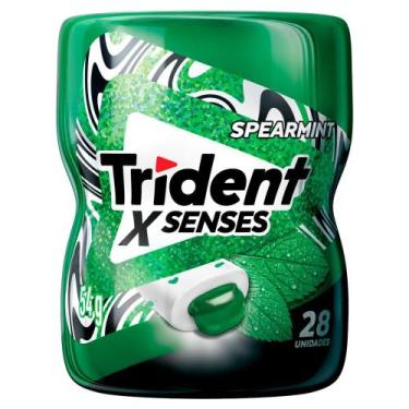 Imagem de Chiclete Trident X Senses Sabor Spearmint Pote 54g