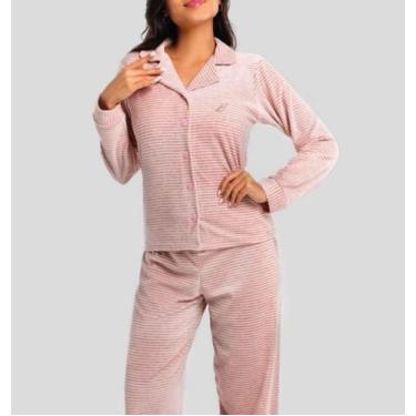Imagem de Pijama feminino inverno aveludado - Bi Gatas 