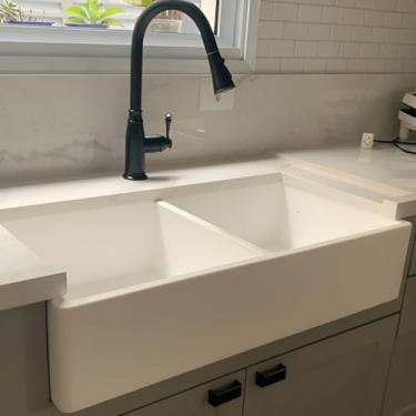 Imagem de Cuba Dupla Cozinha Farm Sink 87 cm Estilo Fazenda Avental