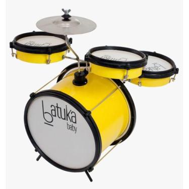 Imagem de Bateria Infantil Batuka Baby Luen Amarela, à partir de 1 ano. Bateria 