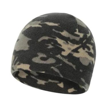 Imagem de Gorro Camuflado Masculino De Lã Polar Macia Com Proteção Para as Orelh