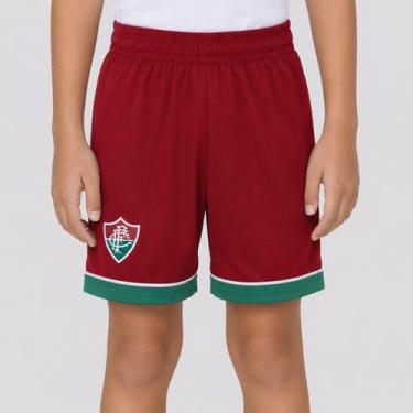 Imagem de Calção Fluminense Raio Infantil Grená, 12 ANOS