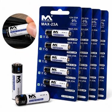 Imagem de Bateria Alcalina Yeet A23 12V Kit 20 Unidades Controle Portao Alarme Carro Remoto Amarelo