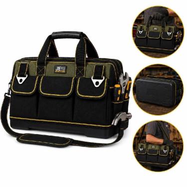Imagem de Bolsa Maleta para Ferramentas 16 Bolsos Fundo Emborrachado Impermeável Preto Top Utilidades