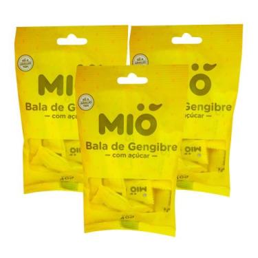 Imagem de Kit 3 Bala de Gengibre Mió 40g