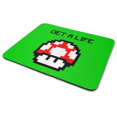 Imagem de Mouse Pad Geek Gamer - Cogumelo Pixel Get a Life 2 - JPS INFO