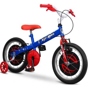 Imagem de Bicicleta Aro 16 Menino 4, 5 Anos Infantil Criança Flyboy Cor:Azul, Az