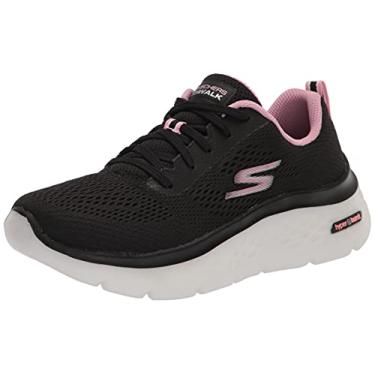 Imagem de Tênis Skechers Go Walk Hyper Burst Space Insight, Feminino, Preto/Rosa Choque, 37