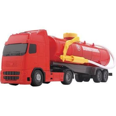 Caminhão de Bombeiros Fire Tank Orange Toys - Vermelho