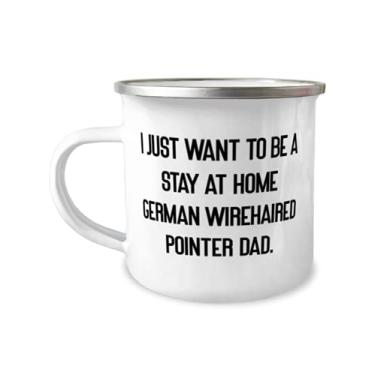 Imagem de Caneca para cães I Just Want to Be a Stay at. Ponteiro alemão Wirehaired 355 ml, ideia única de presente para cães com pelo arame alemão, para amantes de cães