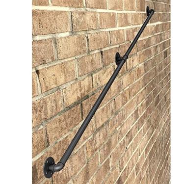 Imagem de Pkfinrd Corrimão de segurança escadas, corrimão, escadas, corrimão, escadas, corrimão, kit de suporte para corrimão de parede de escada (tamanho : 600 cm (20 pés)