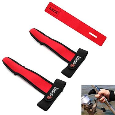 Imagem de Luvas de pesca de dedo único 2 unidades protetor de dedo de pesca profissional Luvas de pesca de dedo indicador Luvas de pesca antiderrapante para pesca ao ar livre com vara de pesca cinto vermelho